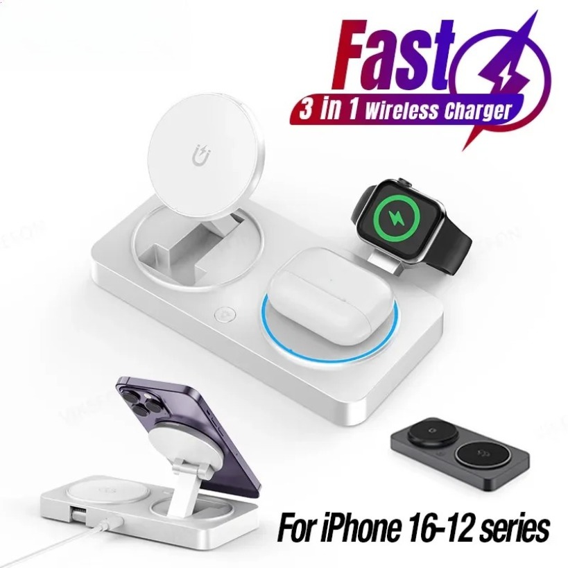 Watch 7 Smartwatch Iphone - 3 in 1 Magnetic Wireless Charger