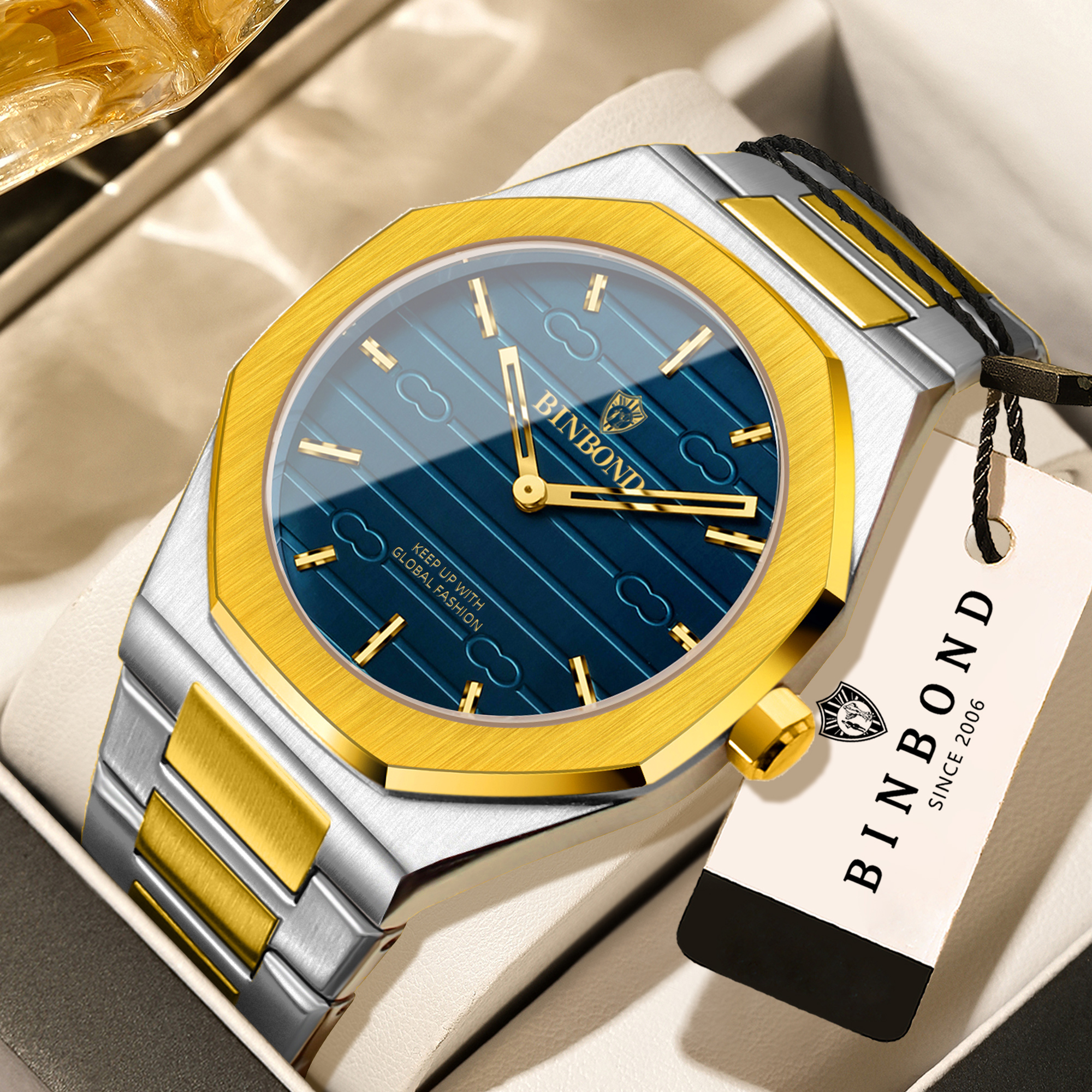 Smartwatch Luxury Watches - BINBOND Luxury vintage quartz wristwatches for