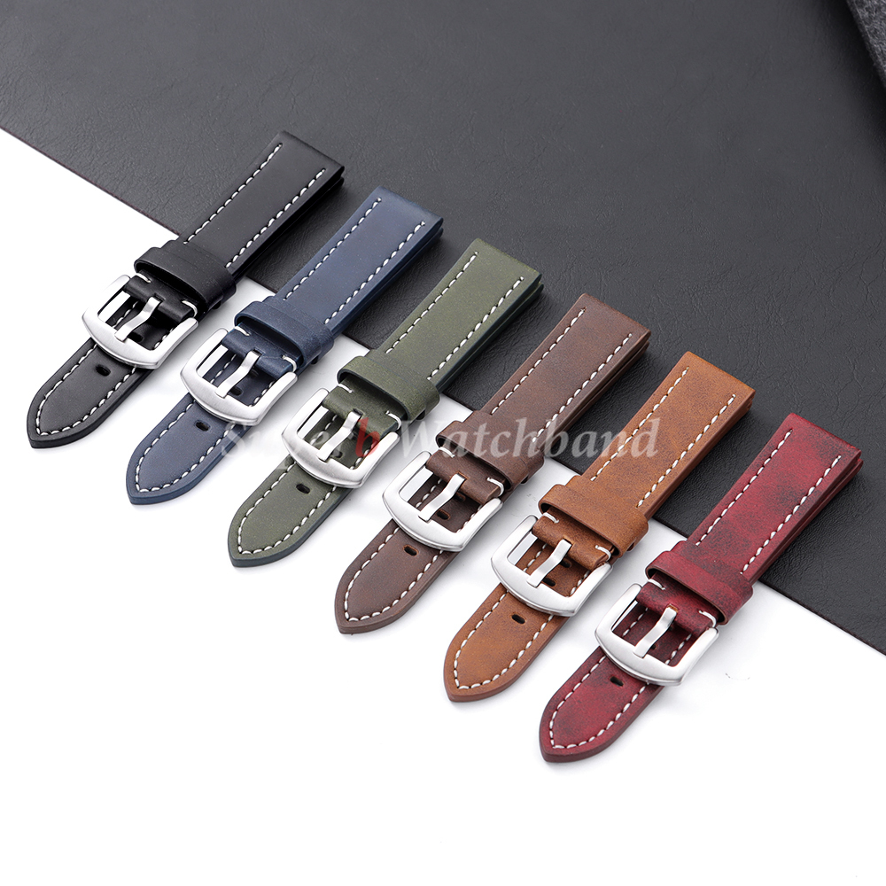 Smartwatch Vintage Watches For Men - 20mm 22mm PU Matte Leather Watch