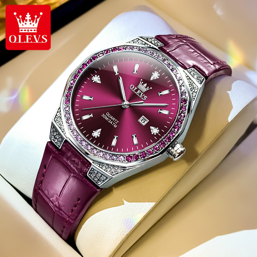 Minimalist Thin Watch - OLEVS Original Women's Watches Diamond Lap