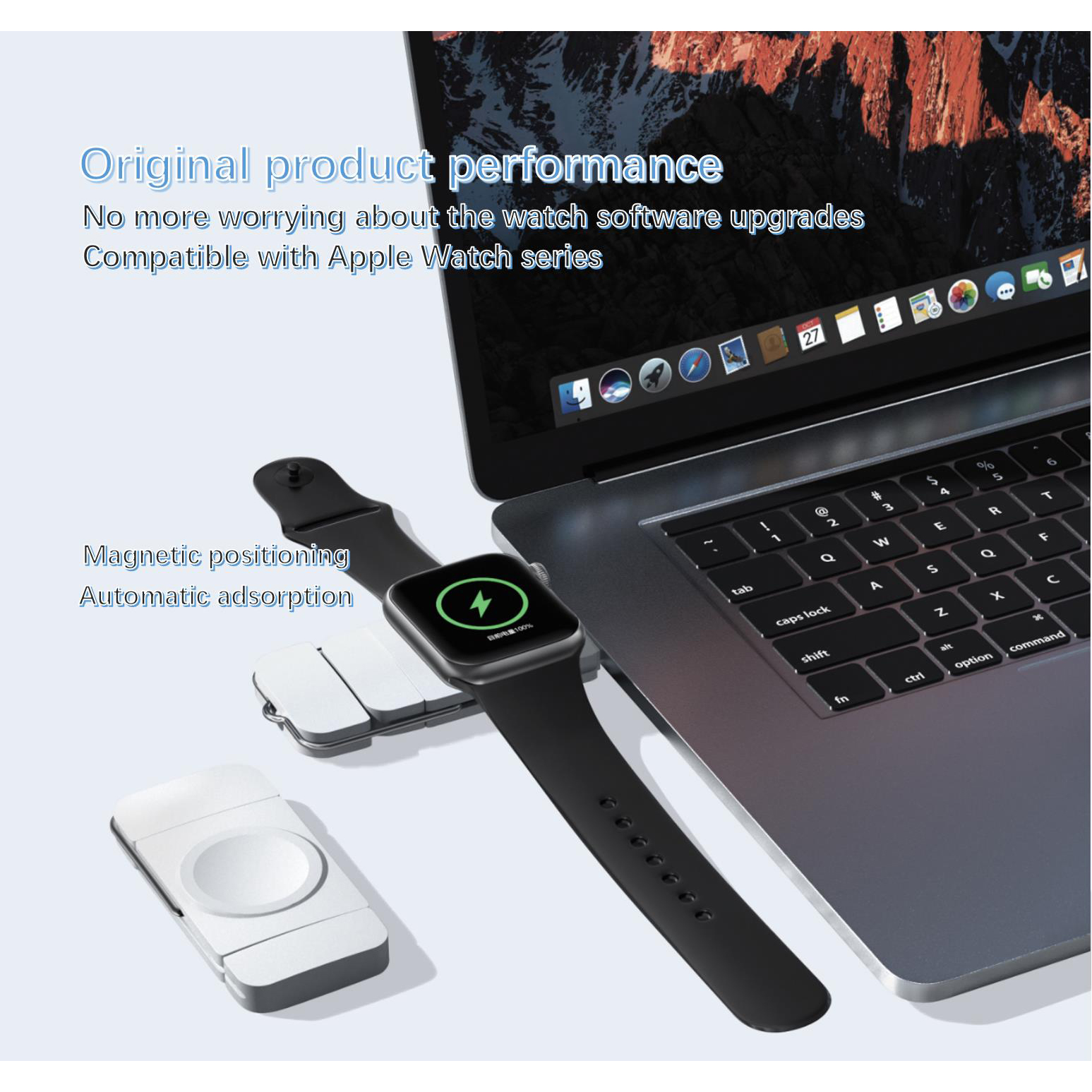 Smartwatch Apple Watch - Portable Wireless Charger with Dual USB-A/USB-C