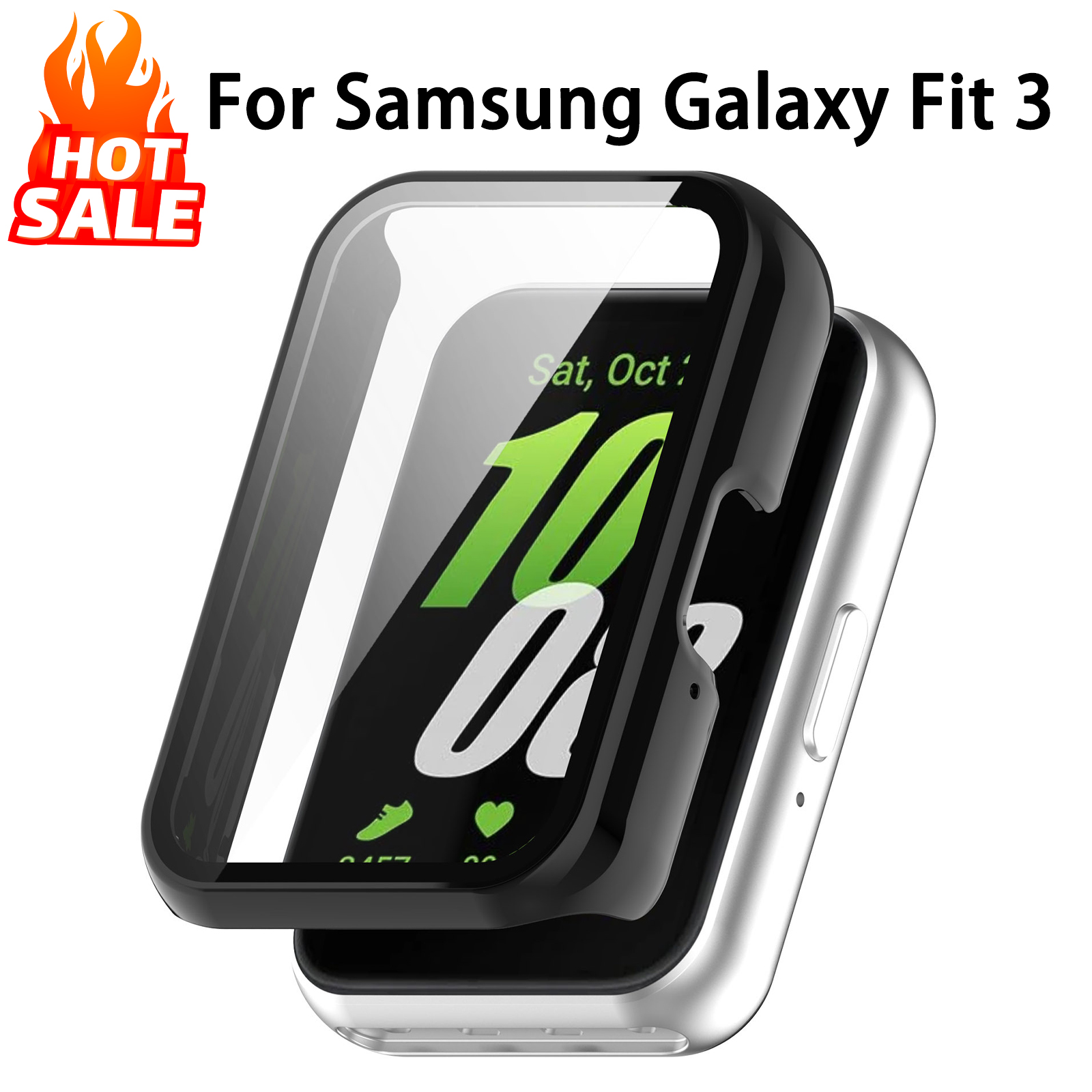Smartwatch Samsung Watches For Women - Glass+Case For Samsung Galaxy Fit 3