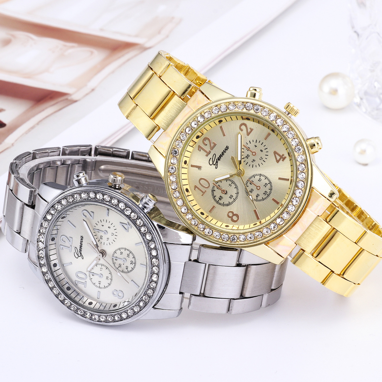 Minimalist Thin Watch - Gold Women Watch Geneva Classic Stainless