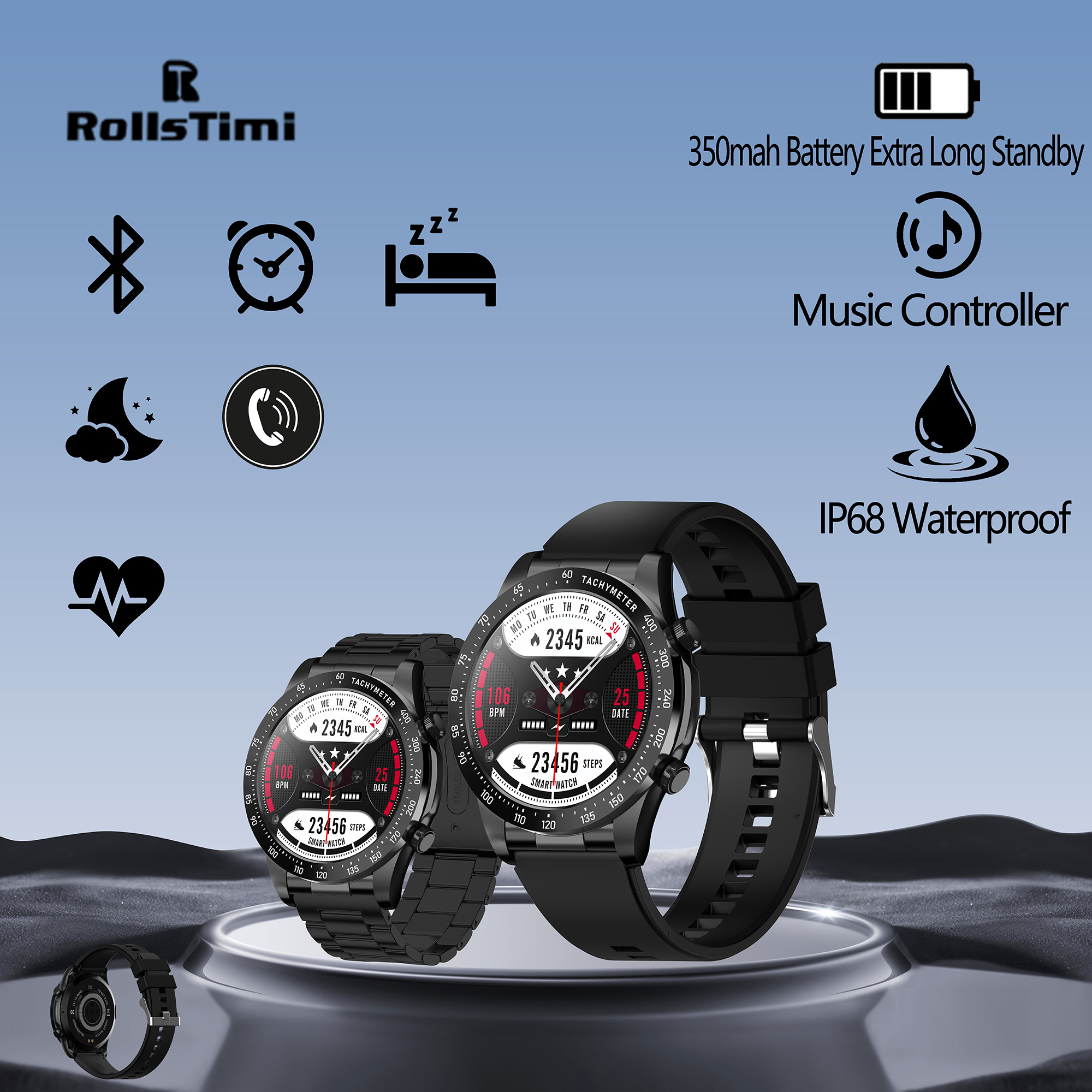 Smartwatch Premium Watches For Women - ROLLSTIMI Premium All-Match Men Women Smart
