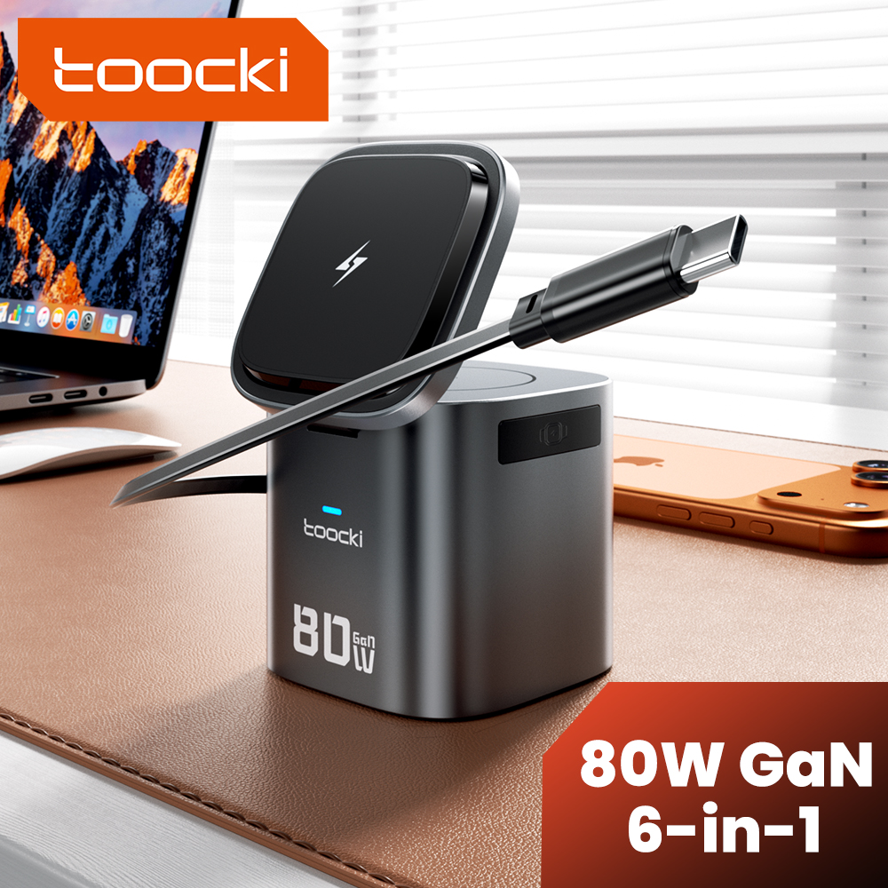 Smartwatch Apple Watch - Toocki 80W 6-in-1 GaN Charging Station