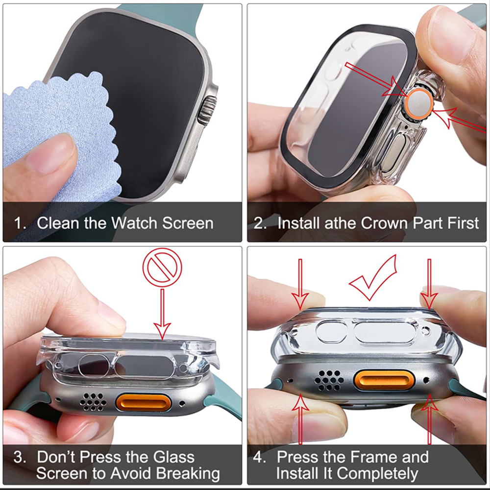Glass+case For Apple Watch Ult – Smartwatch Luxury Watches Bewertung und Preis