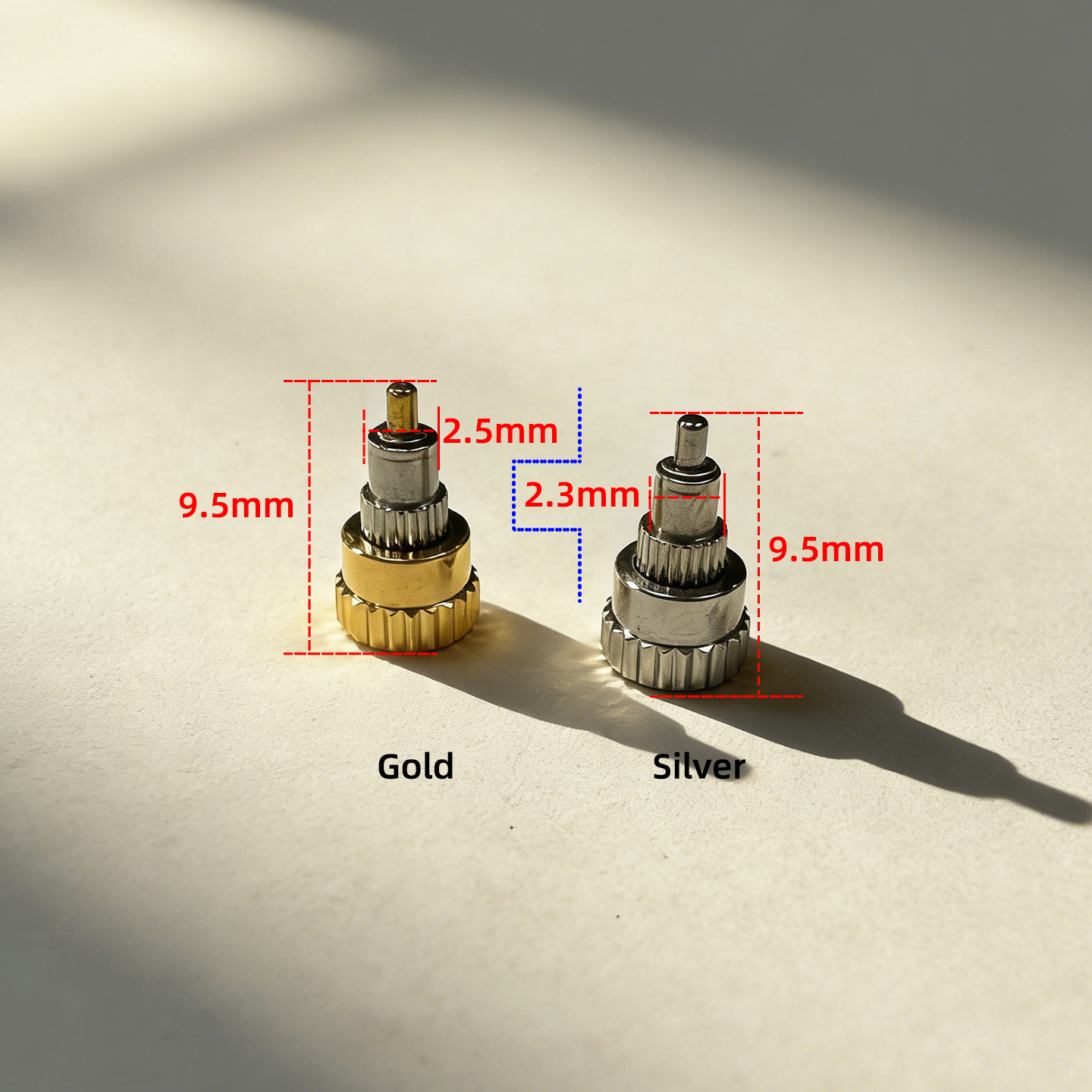 5.5mm screw button Silver/Gold – Watch Crown Pusher Bewertung und Preis