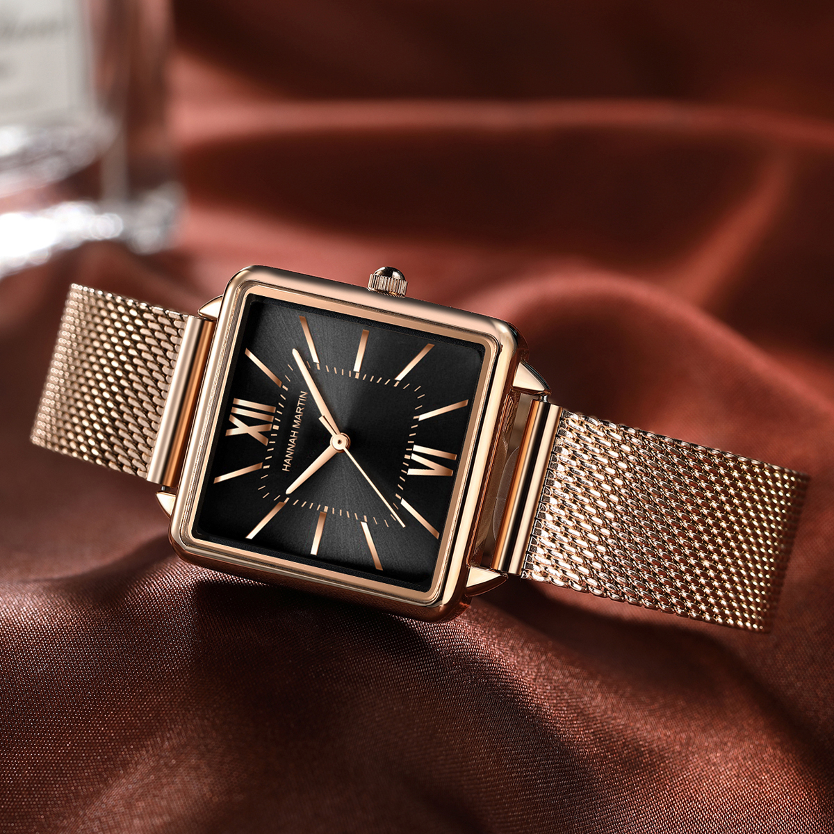 Ladies Square High Quality Sta – Mesh Stainless Strap Bewertung und Preis