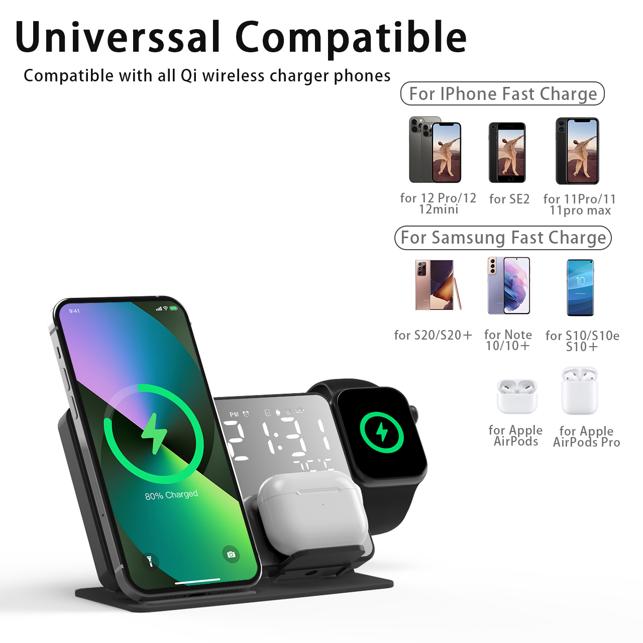 3 in 1 Wireless Charger For iP – Watch 7 Smartwatch Iphone Bewertung und Preis