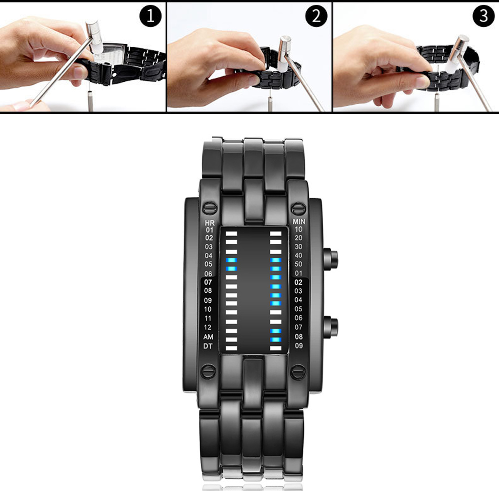 Premium Binary Matrix Blue LED – Smartwatch Premium Watches For Women Bewertung und Preis