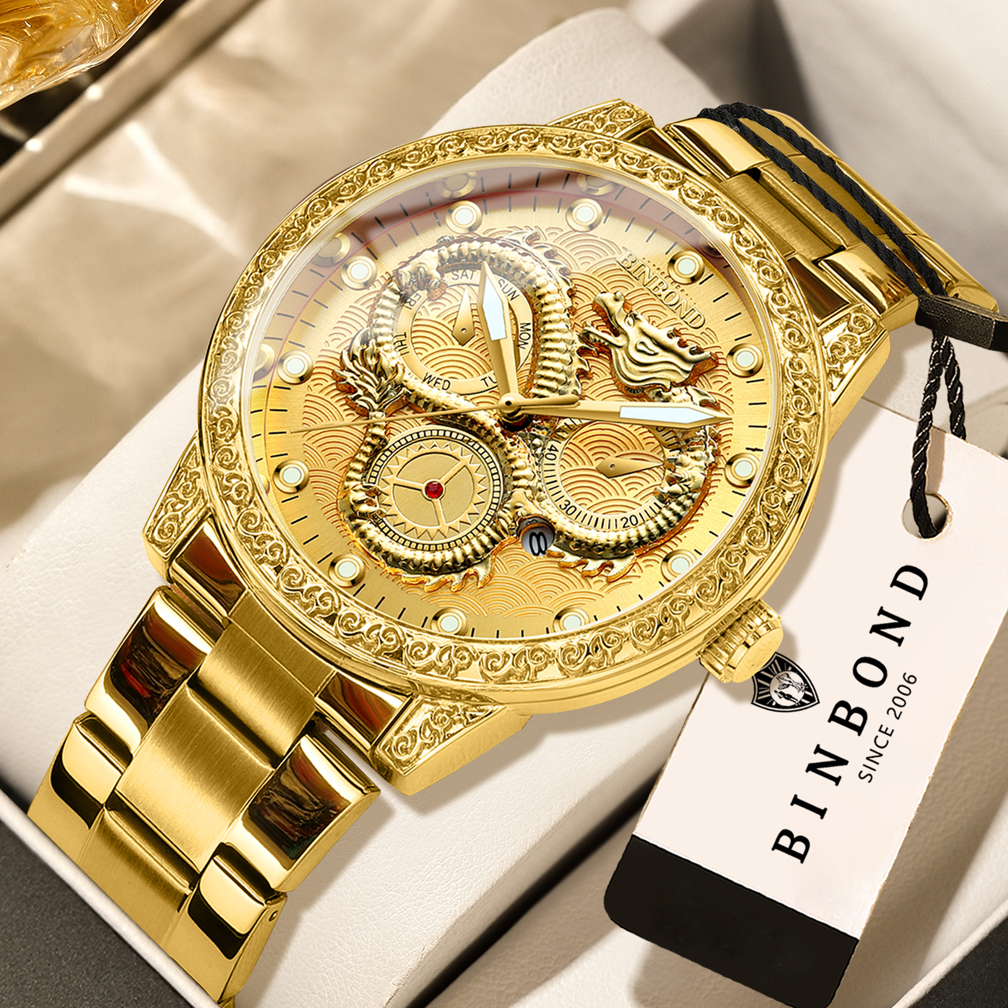 BINBOND Dragon vintage luxury  – Smartwatch Vintage Watches For Men Bewertung und Preis