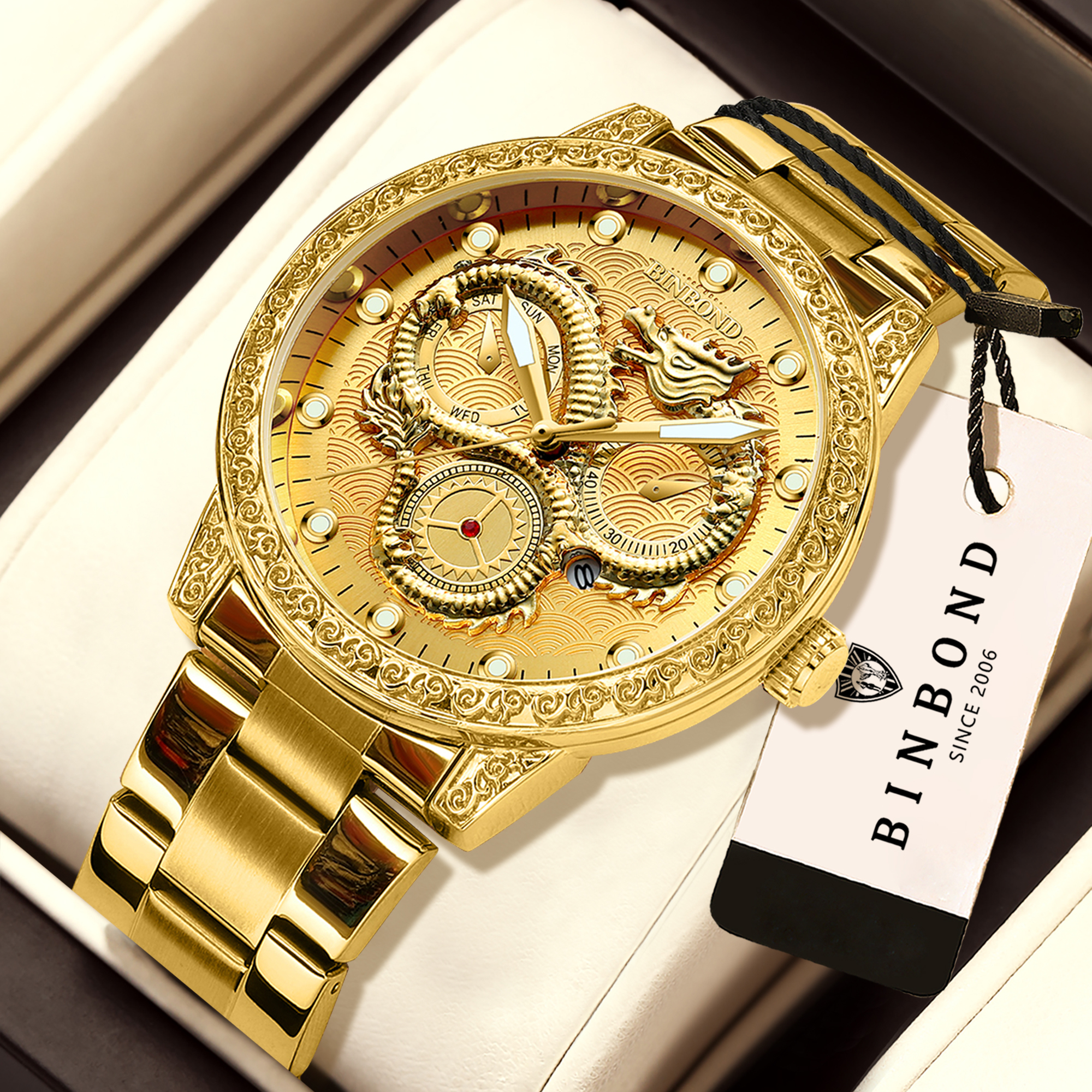 BINBOND Dragon vintage luxury  – Smartwatch Vintage Watches For Men Bewertung und Preis