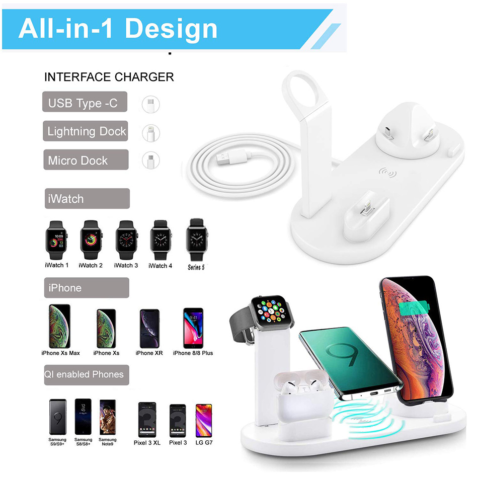 7 in 1 Wireless Charger Stand  – Watch 7 Smartwatch Iphone Bewertung und Preis