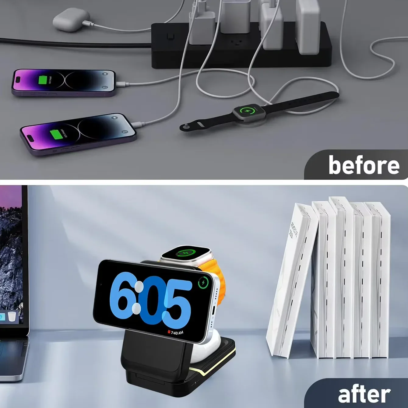 3 in 1 Magnetic Foldable Trave – Smartwatch Apple Watch Bewertung und Preis