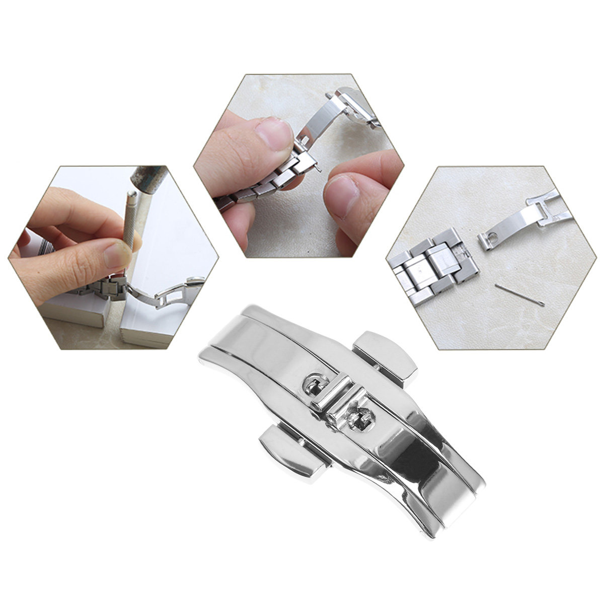 Stainless Steel Double Push Bu – Mesh Stainless Strap Bewertung und Preis