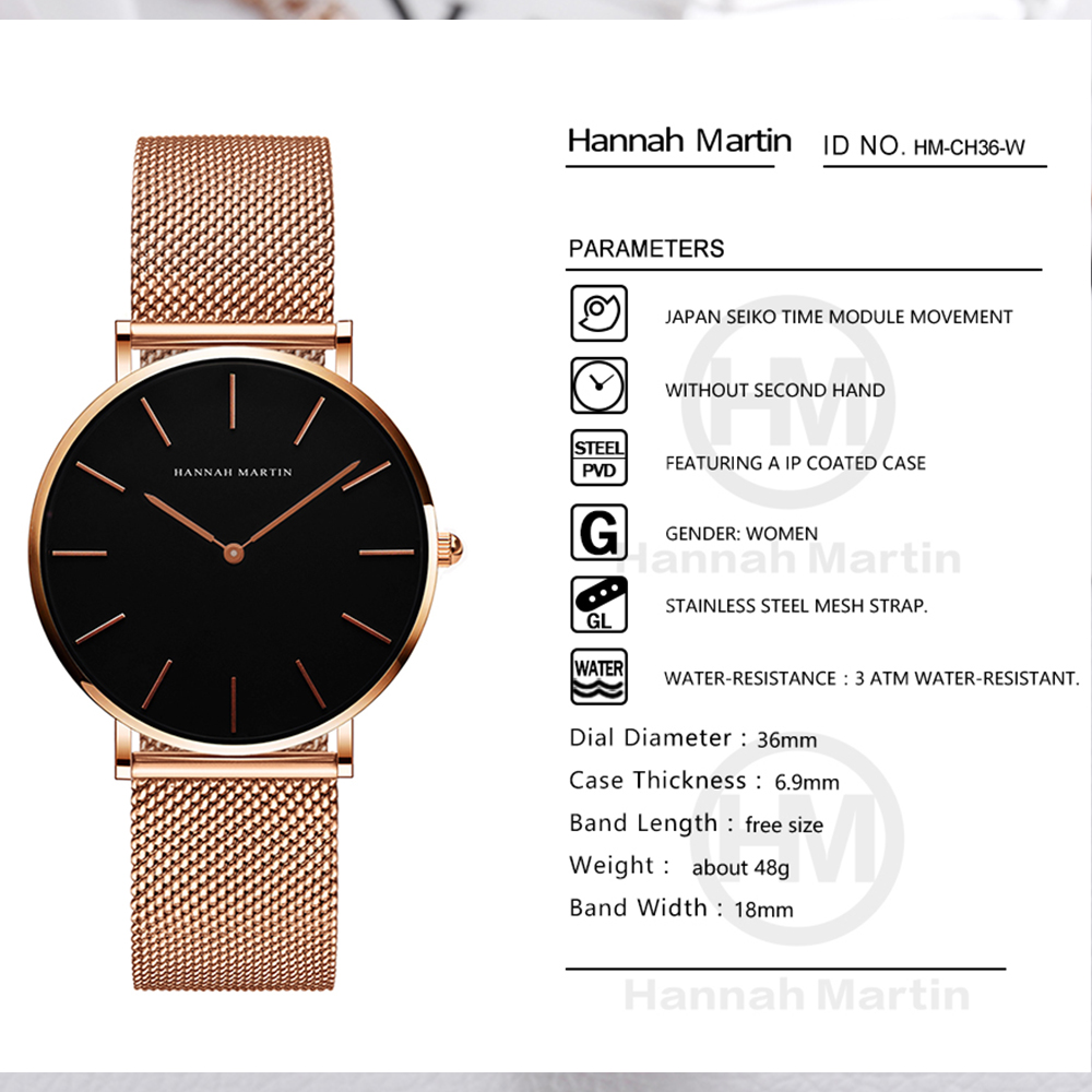Hannah Martin Top Brand Luxury – Minimalist Thin Watch Bewertung und Preis