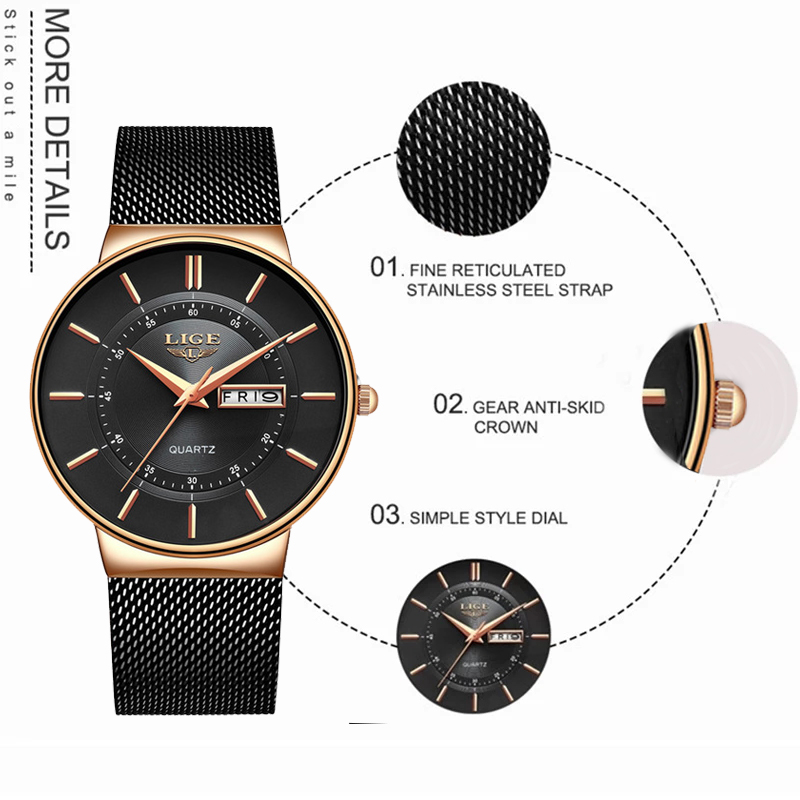 LIGE Women Watches Luxury Bran – Minimalist Thin Watch Bewertung und Preis