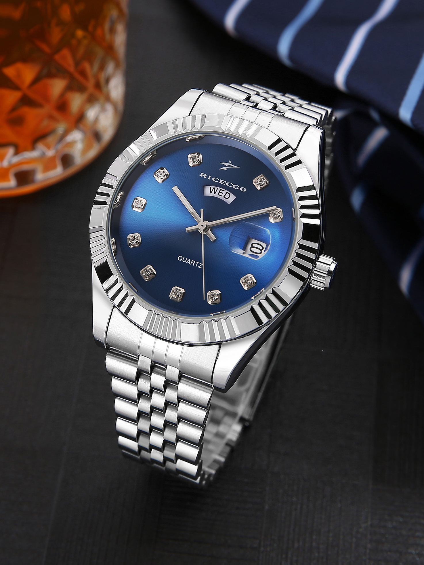 luxury rhinestone men's busine – Smartwatch Luxury Watches Bewertung und Preis