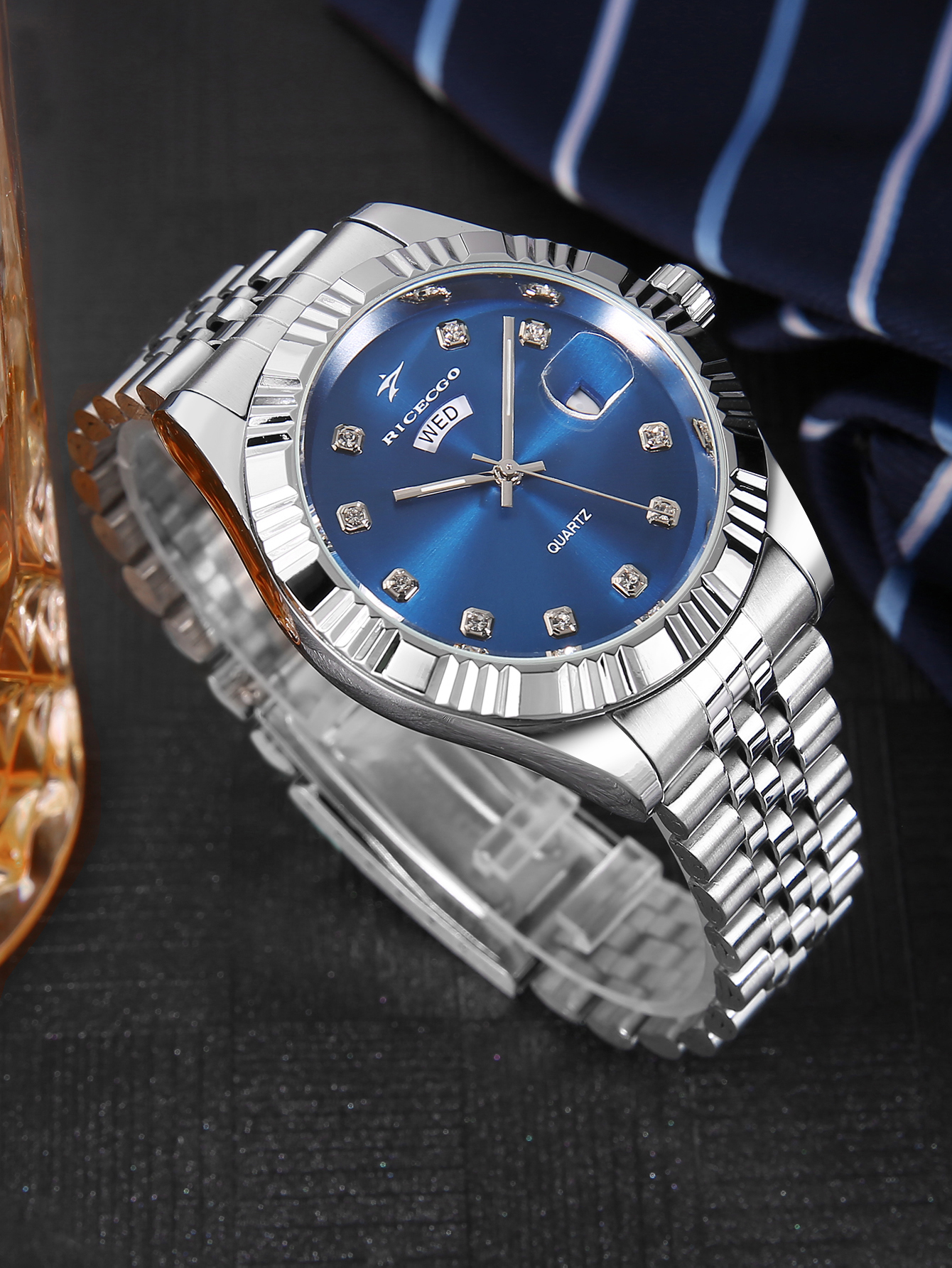 luxury rhinestone men's busine – Smartwatch Luxury Watches Bewertung und Preis