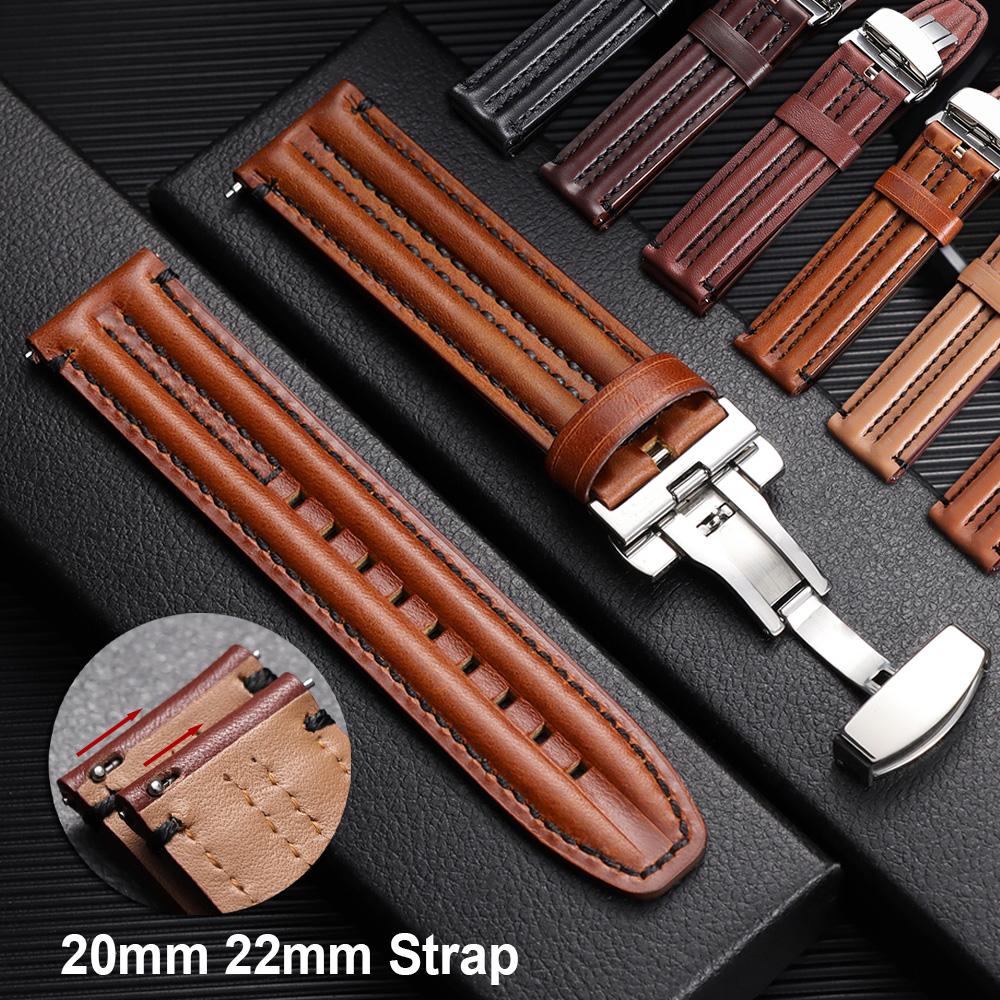 20mm 22mm Genuine Cowhide Watc – Smartwatch Vintage Watches For Men Bewertung und Preis