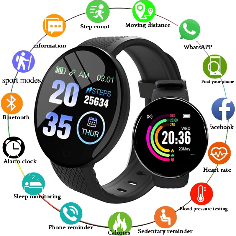 D18 Smart Watch Heart Rate Mon – Watch Smart Y68 Bewertung und Preis