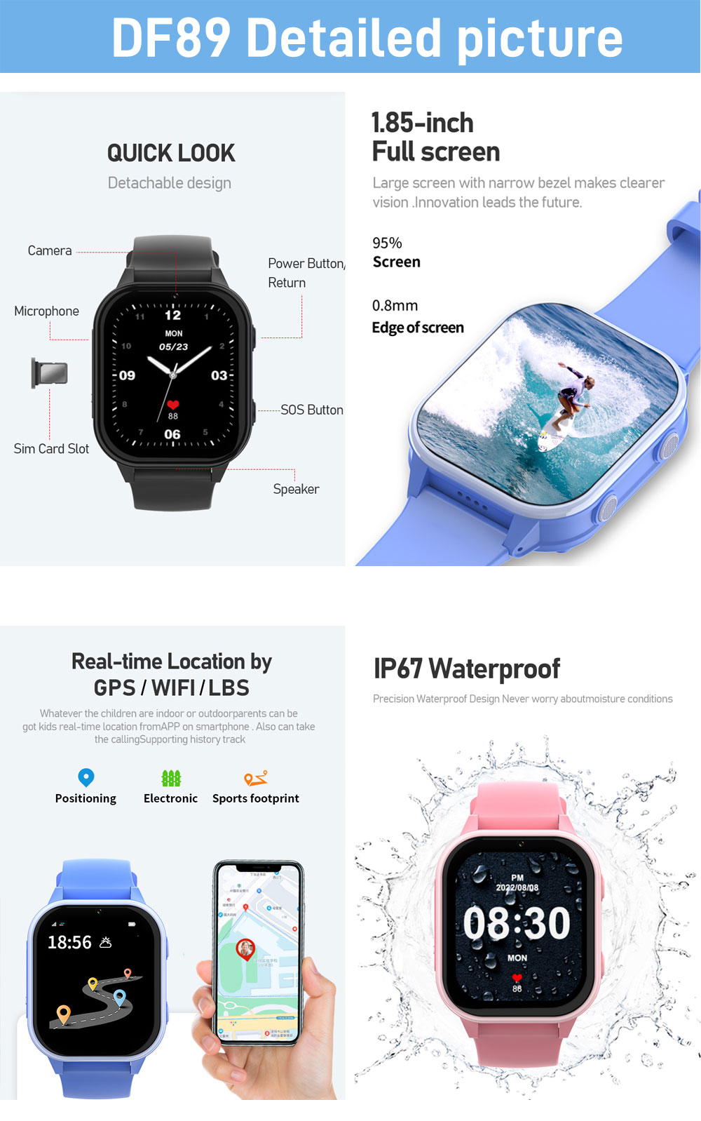 2G 4G Kids Smart Watch Phone G – Smartwatch Watches For Kid Boy Waterproof Bewertung und Preis