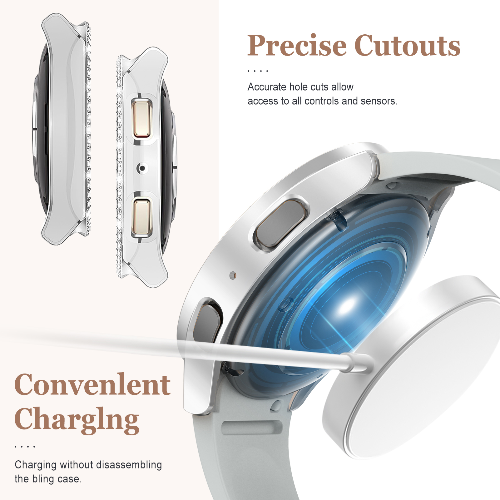 Glass+Diamond Case for Samsung – Smartwatch Samsung Watches For Women Bewertung und Preis