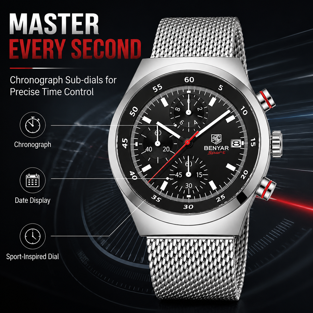 BENYAR Top Luxury Brand Men's  – Mesh Stainless Strap Bewertung und Preis